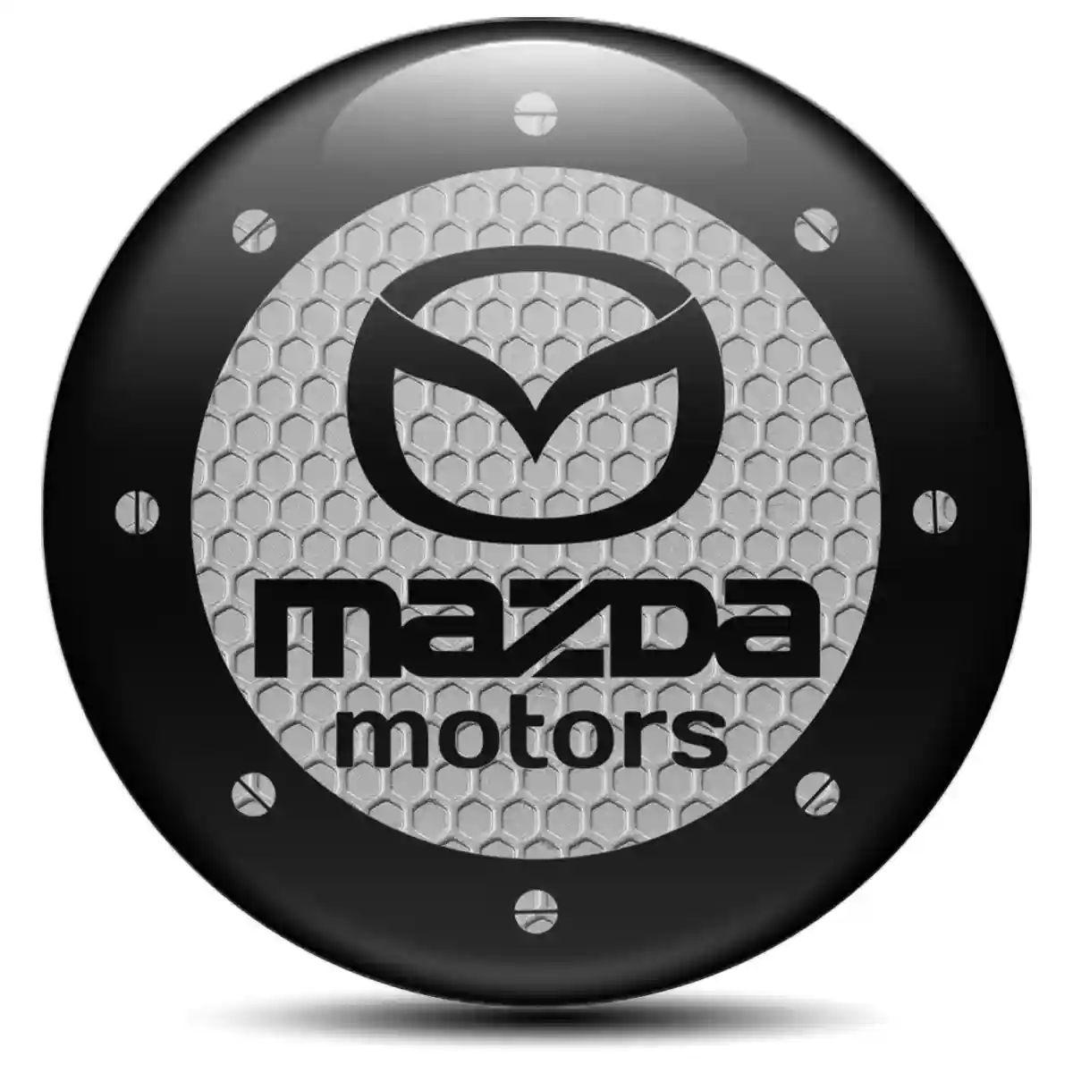 Mazda Logo Silicone Badge Self-Adhesive Stylish Design
