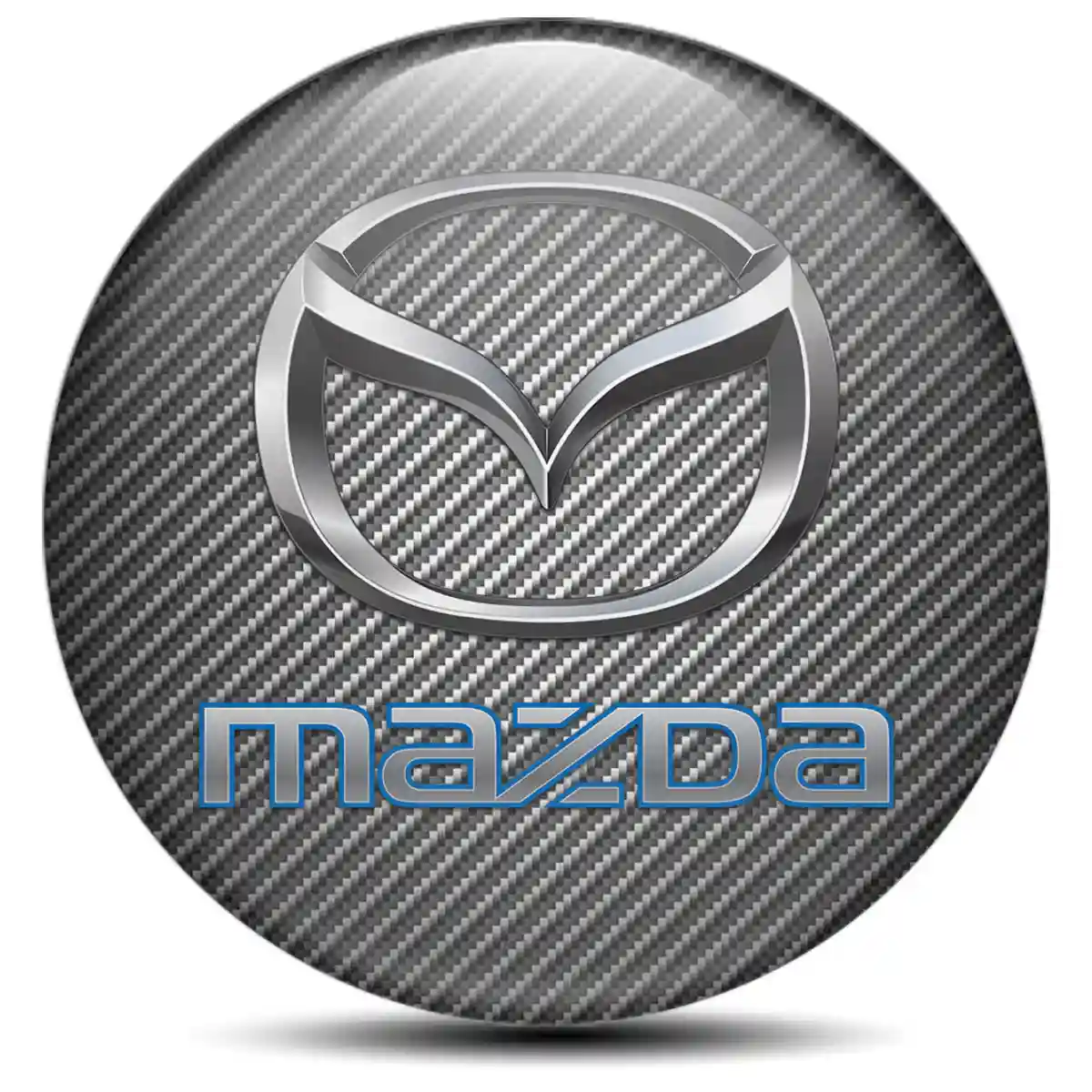Mazda Logo Silicone Emblem Self-Adhesive Stylish Design