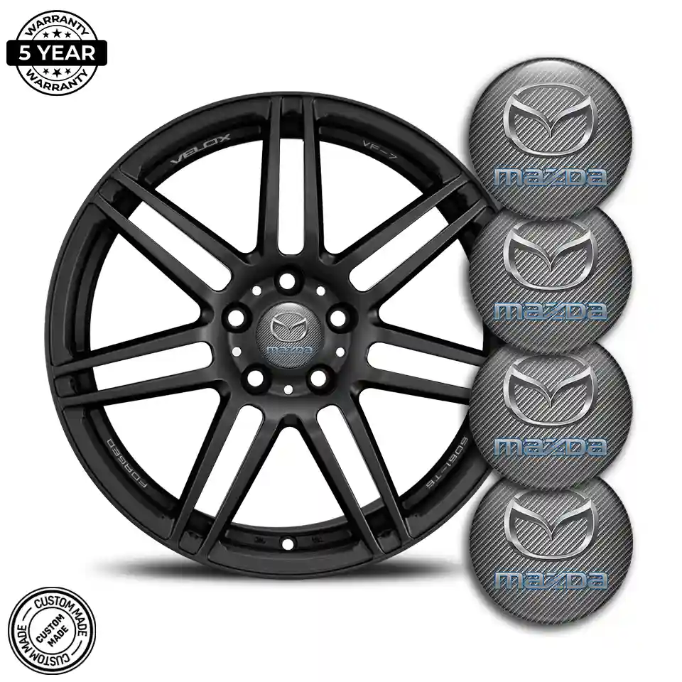 Mazda Logo Silicone Emblem Self-Adhesive Stylish Design
