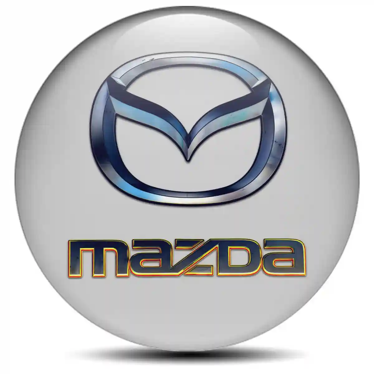 Mazda Logo Silicone Sticker Self-Adhesive Stylish Design