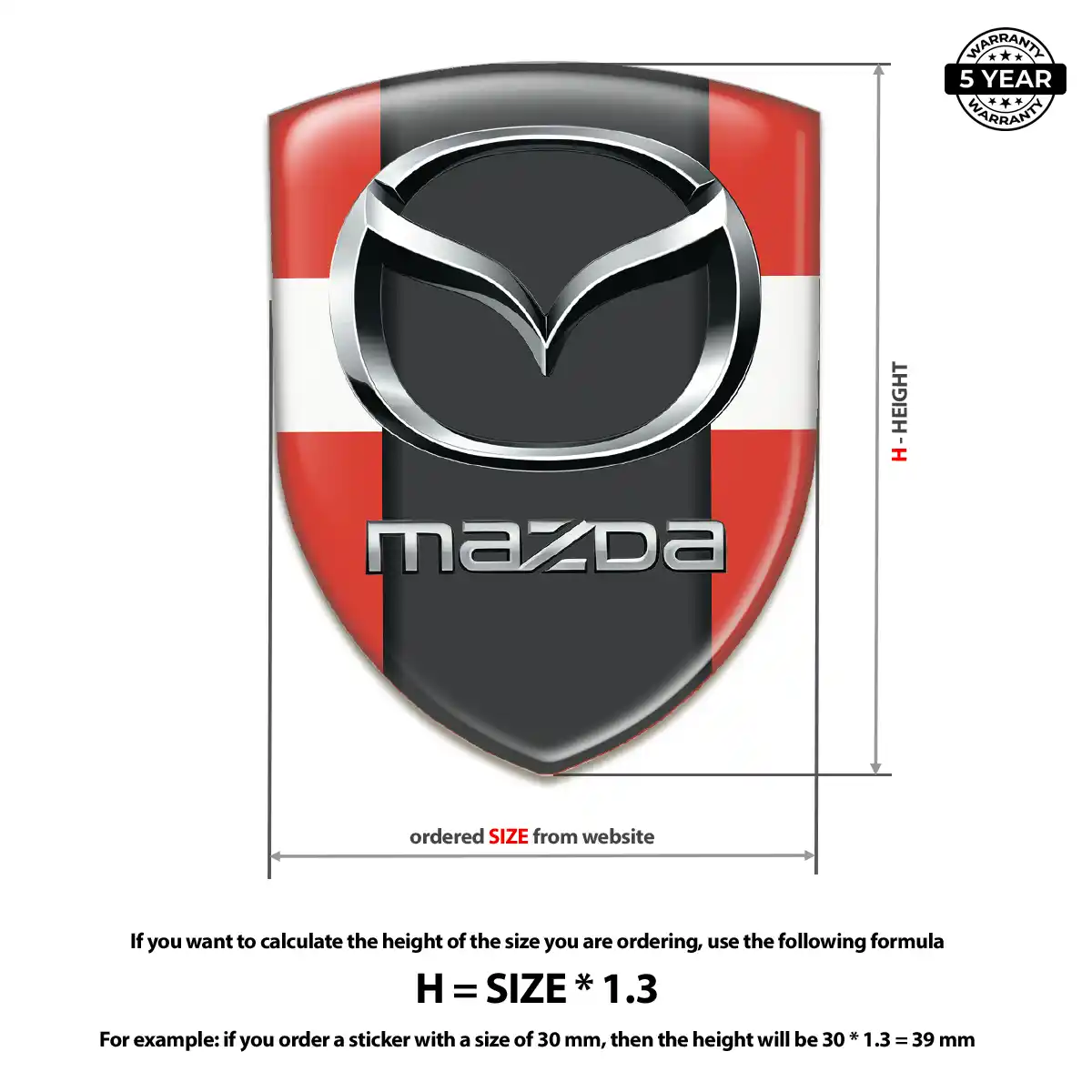 Mazda Logo Sticker Refined Design