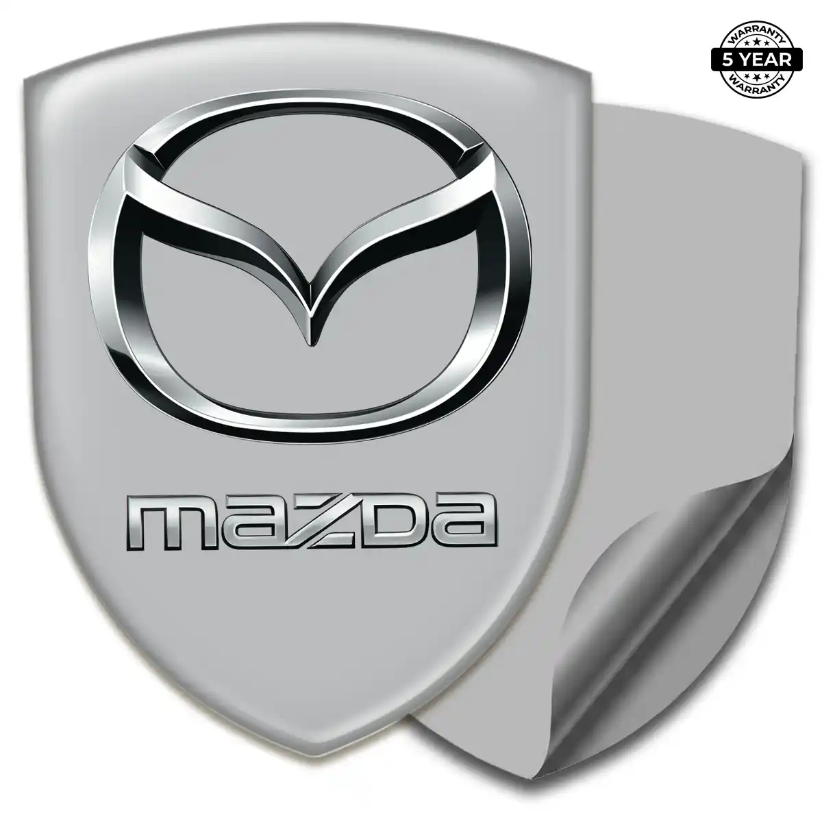 Mazda Polyurethane Domed Sticker Sleek Style