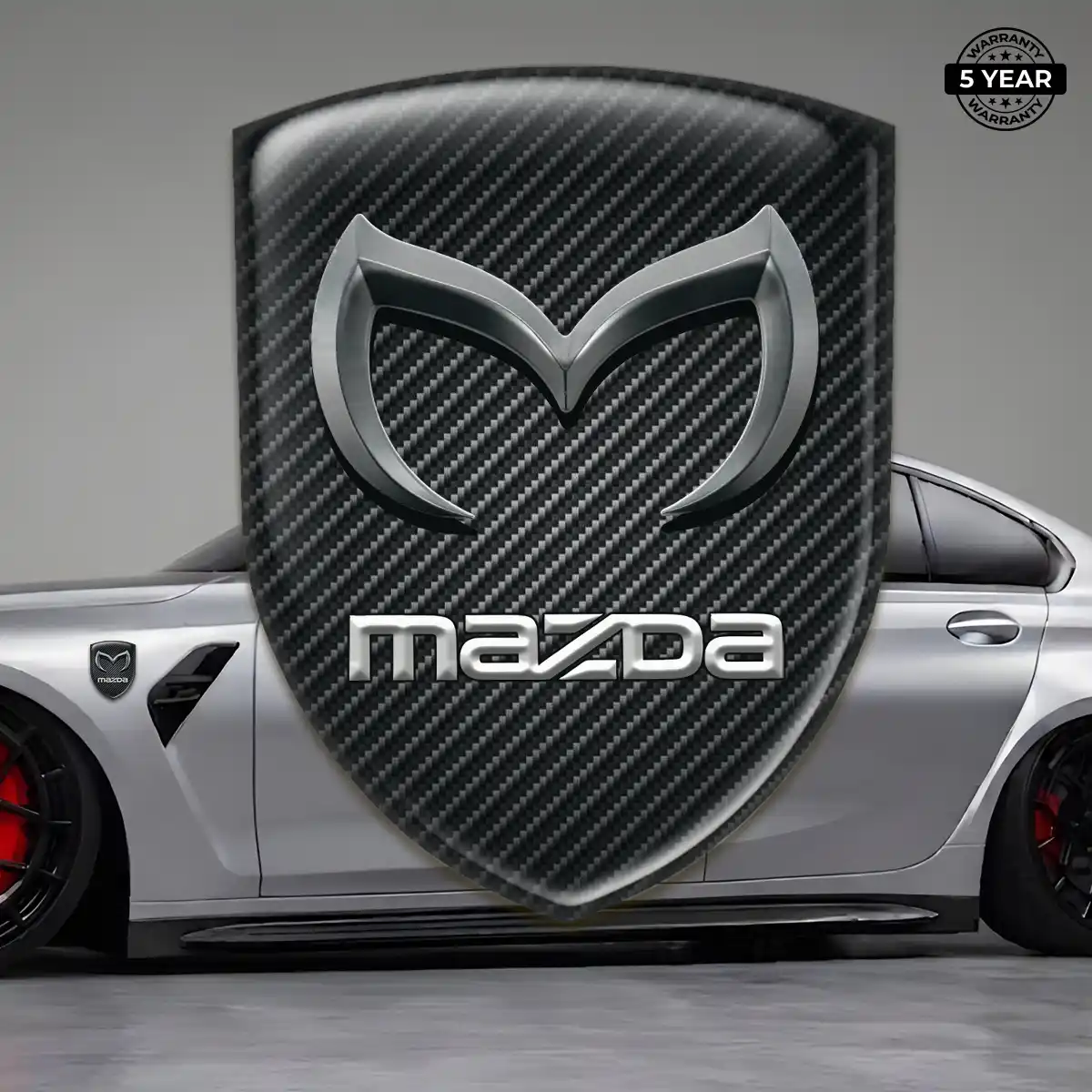 Mazda Resin Emblem Sticker Refined Design
