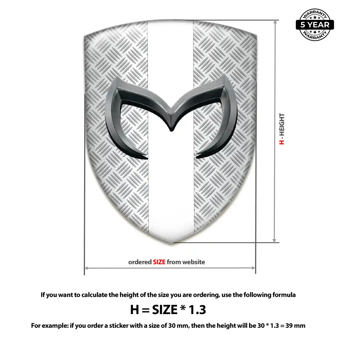 Mazda Resin Emblem Sticker Sleek Style