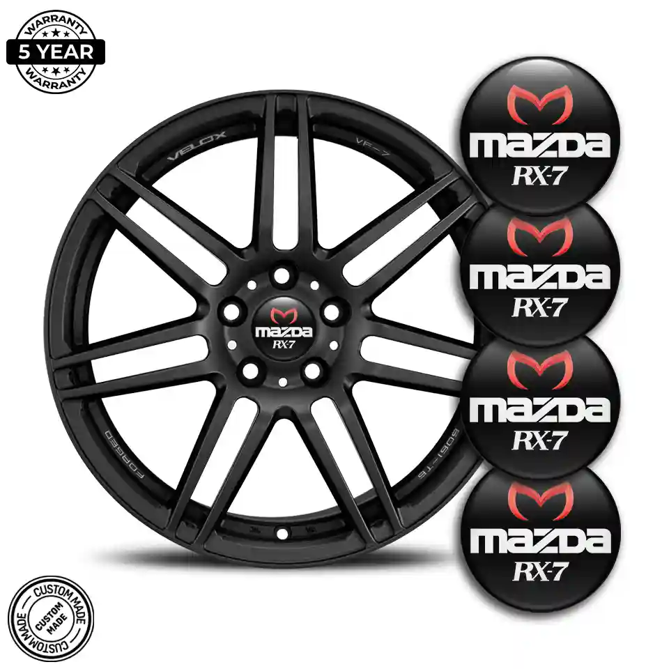 Mazda RX 7 Emblem Wheel Center Caps Stylish Design