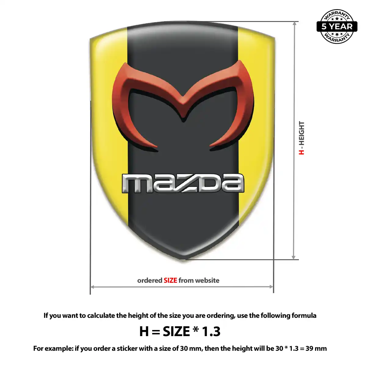 Mazda Silicone Badge Refined Design