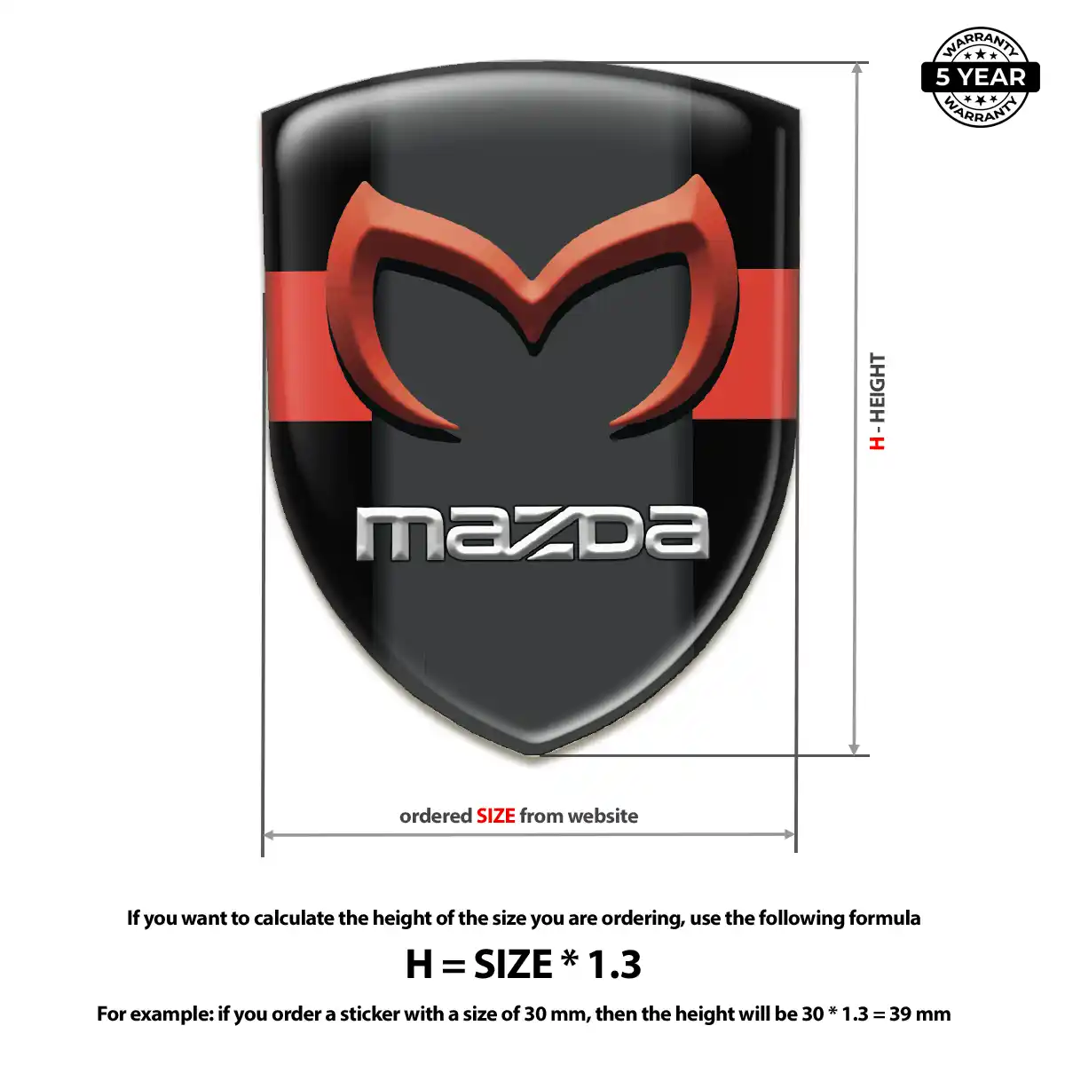 Mazda Silicone Badge Sleek Style