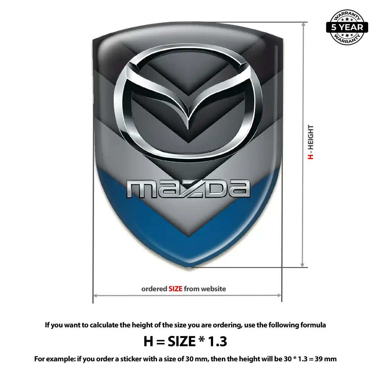 Mazda Sticker Refined Design