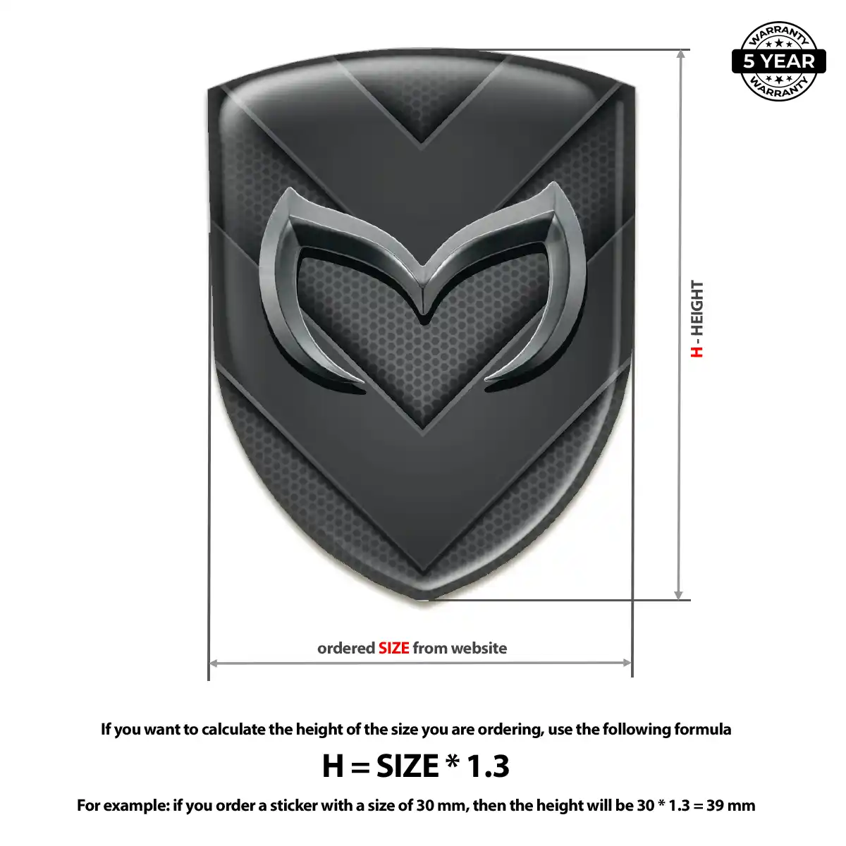 Mazda Sticker Sleek Style