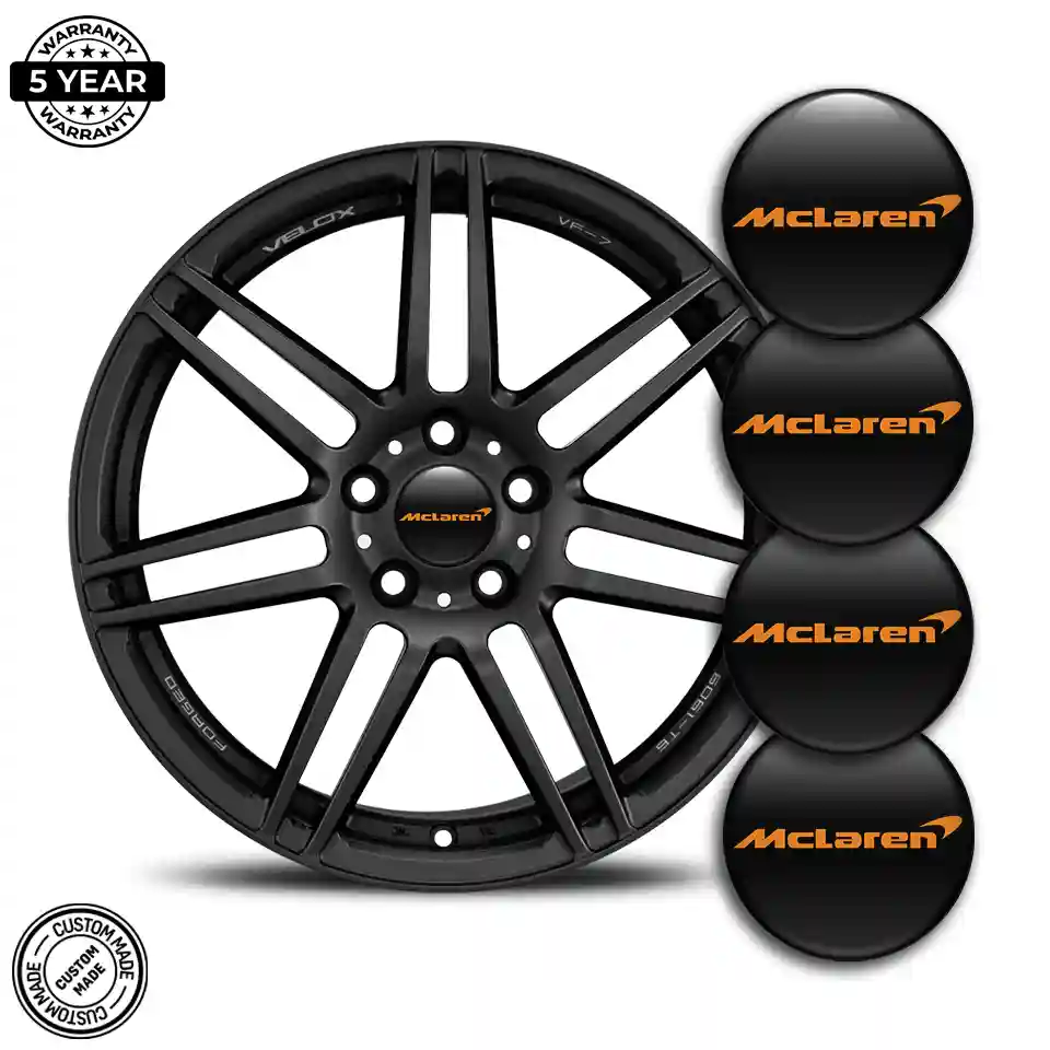 McLaren Emblem Wheel Center Caps Sleek Style