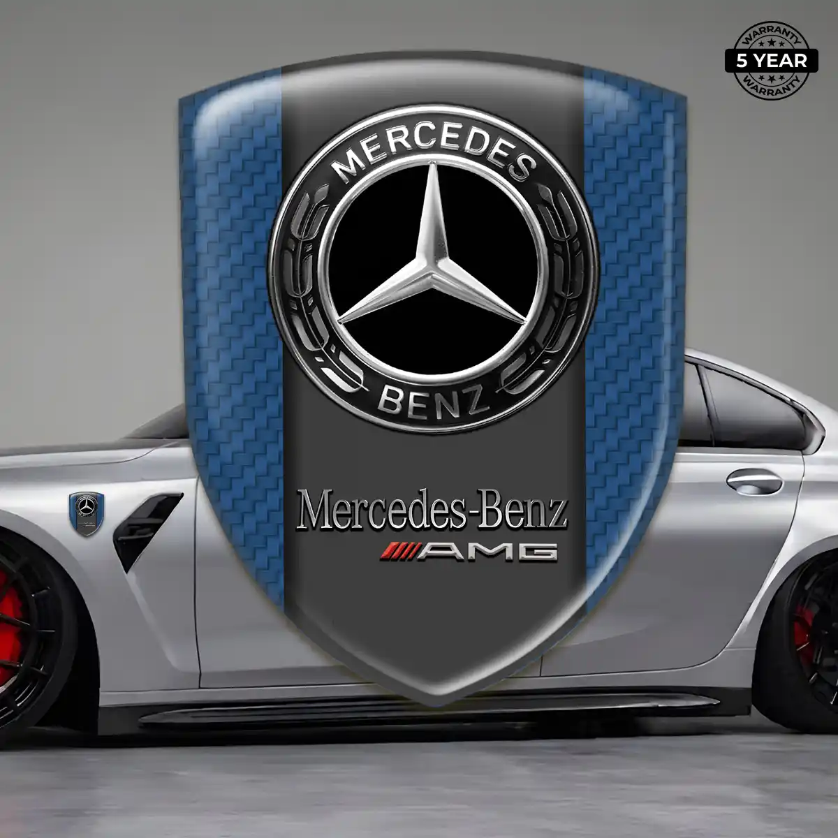 Mercedes 3D Badge Sticker Prime Quality