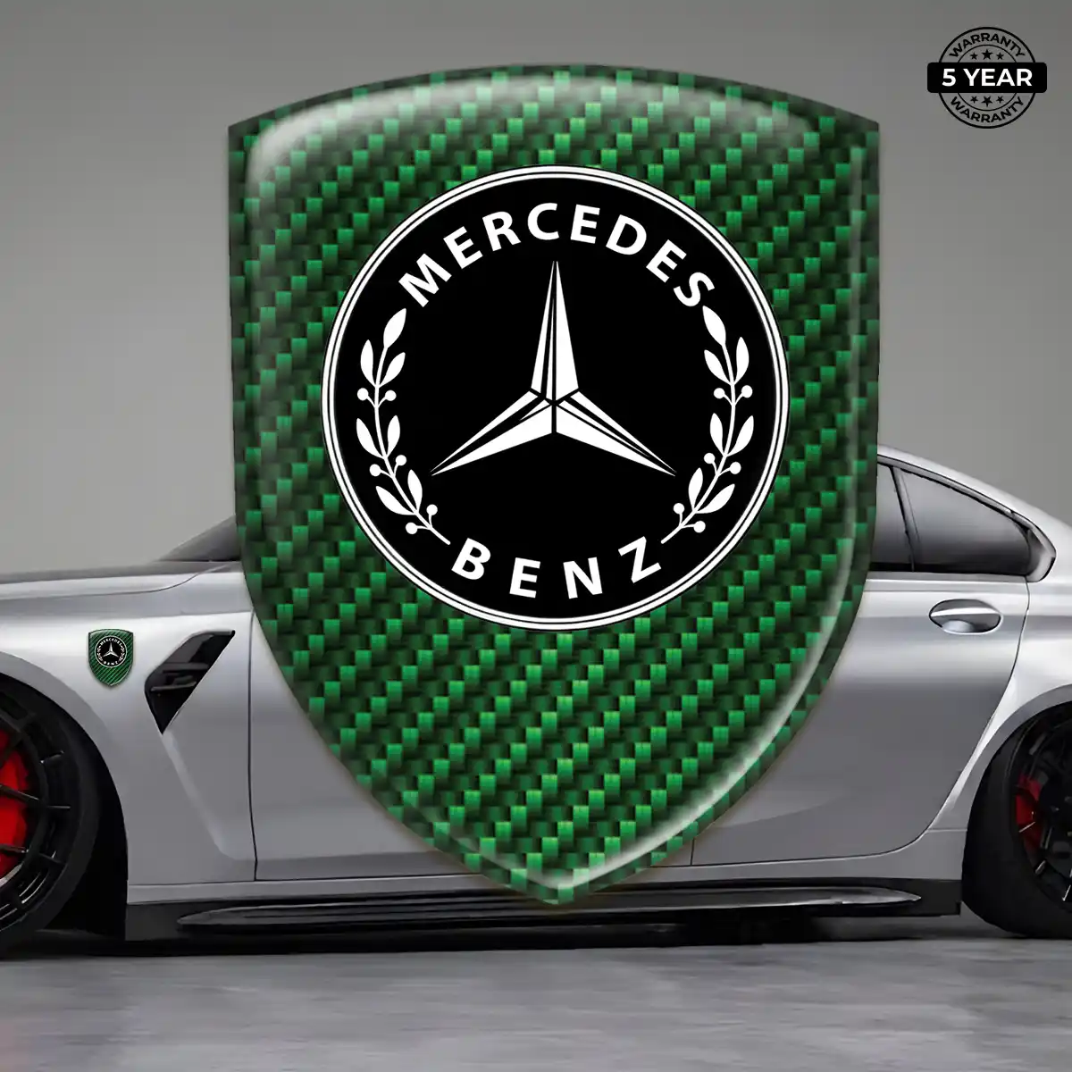 Mercedes 3D Domed Sticker Prime Quality