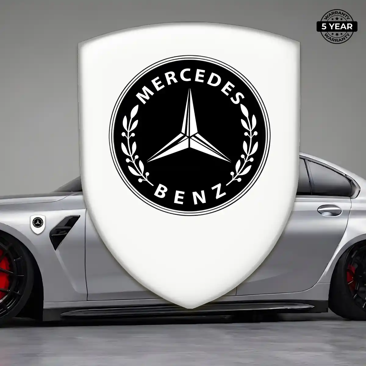Mercedes 3D Domed Sticker Signature Grade
