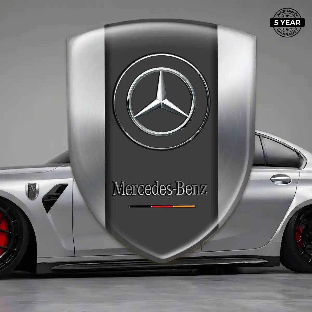 Mercedes 3D Domed Sticker Sleek Style