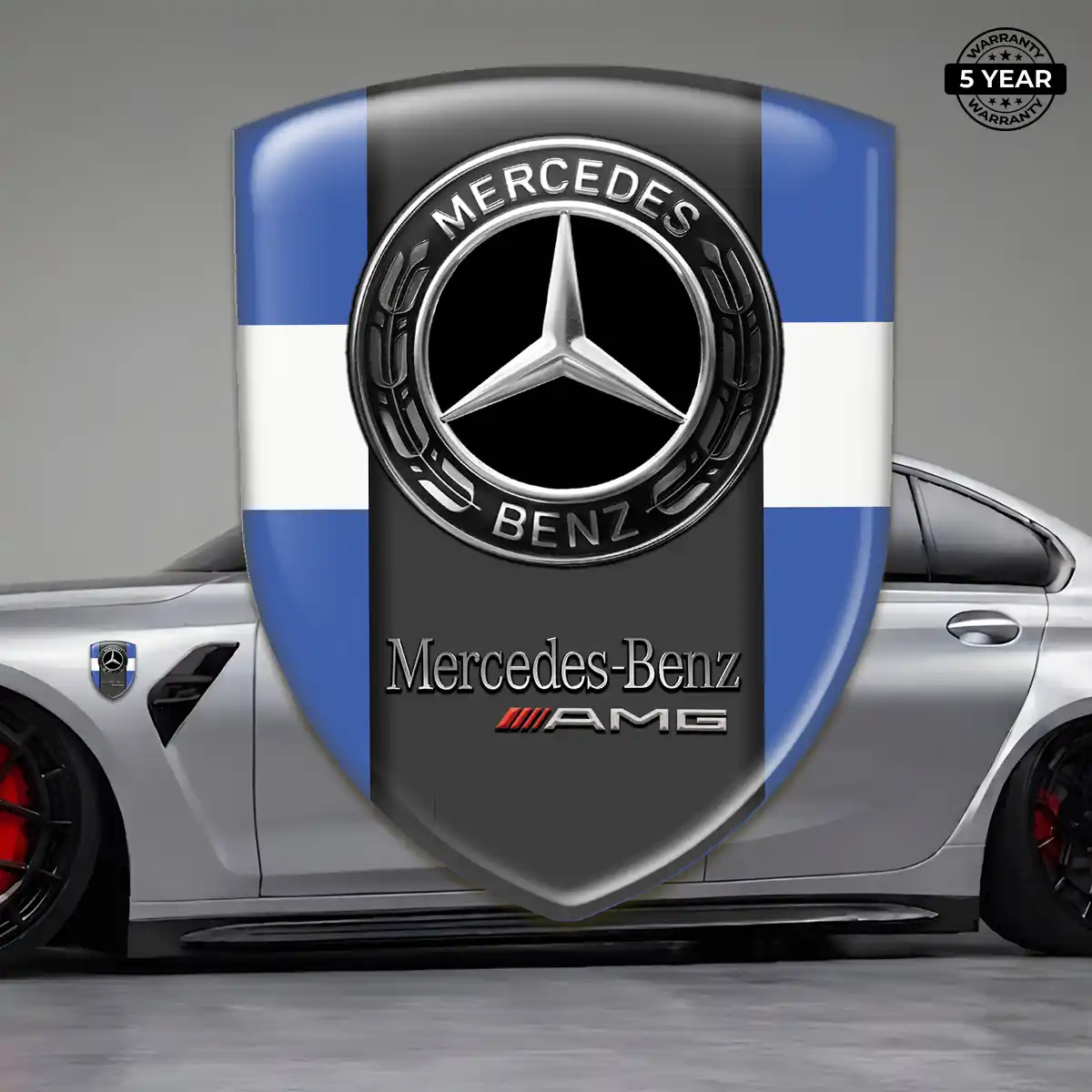 Mercedes 3D Emblem Sticker Signature Grade