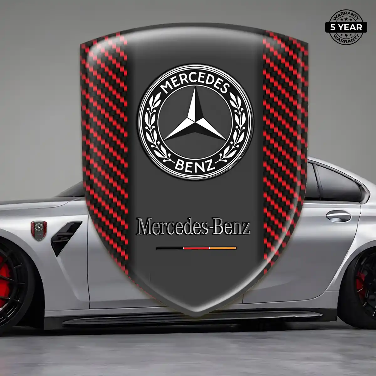 Mercedes 3D Logo Sticker Elite Finish