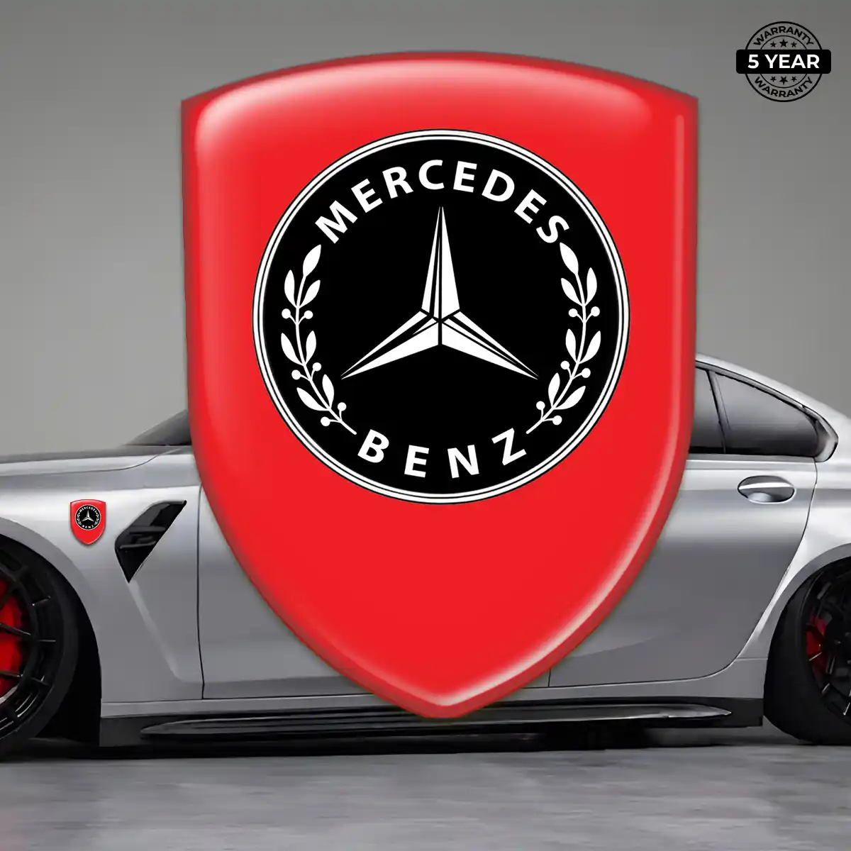 Mercedes 3D Logo Sticker Prime Quality
