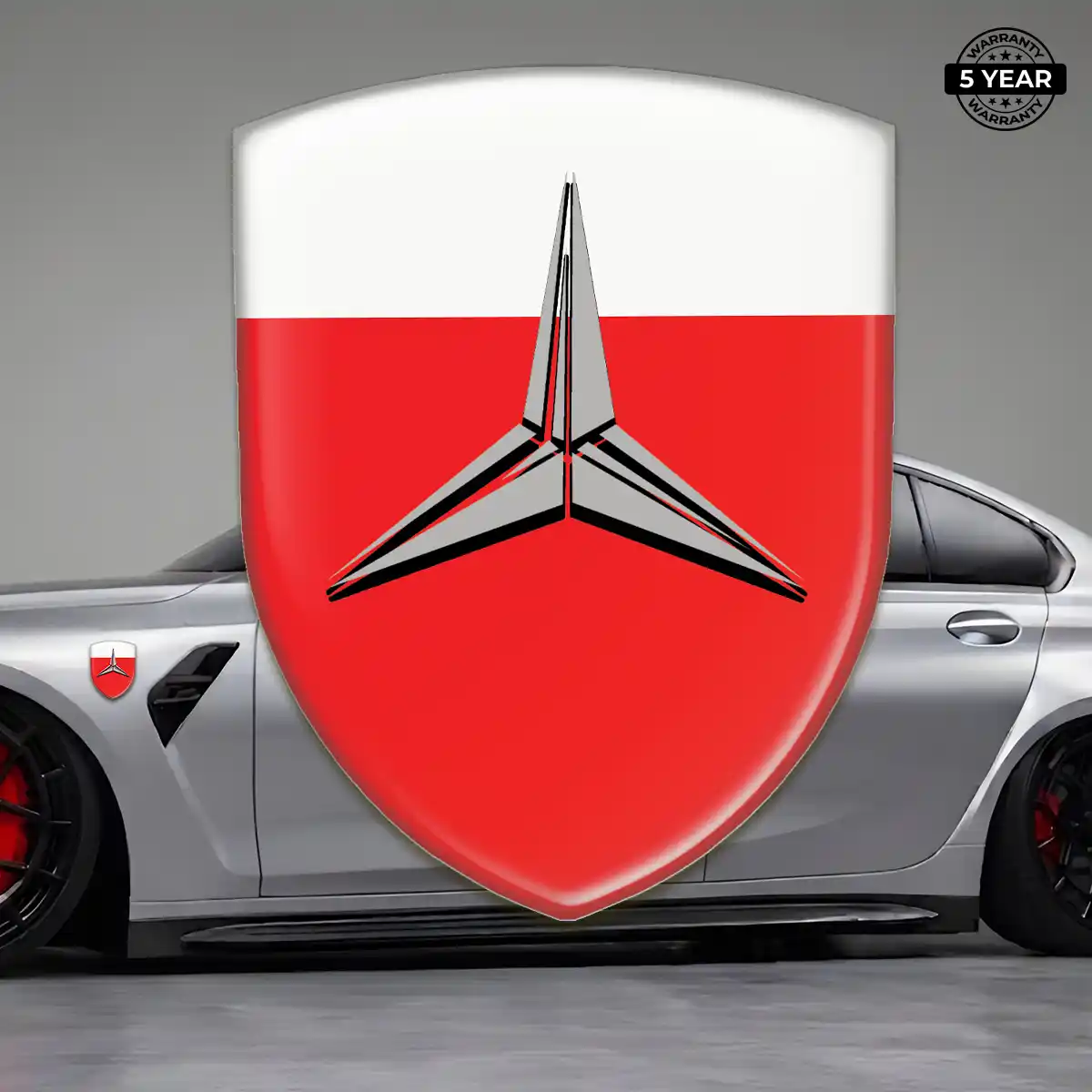 Mercedes 3D Resin Sticker Signature Grade