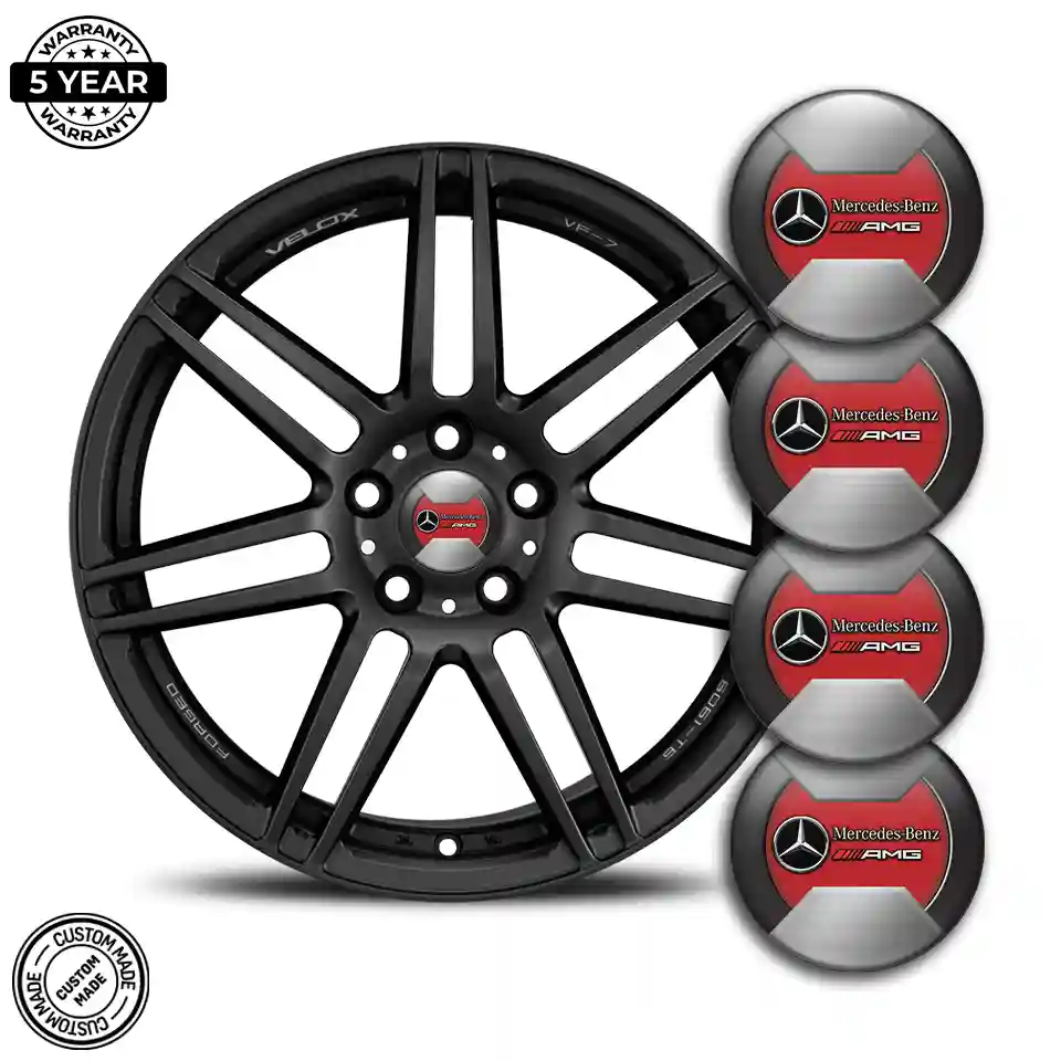 Mercedes AMG Badge Emblems Center Cap Self-Adhesive Tuning Car