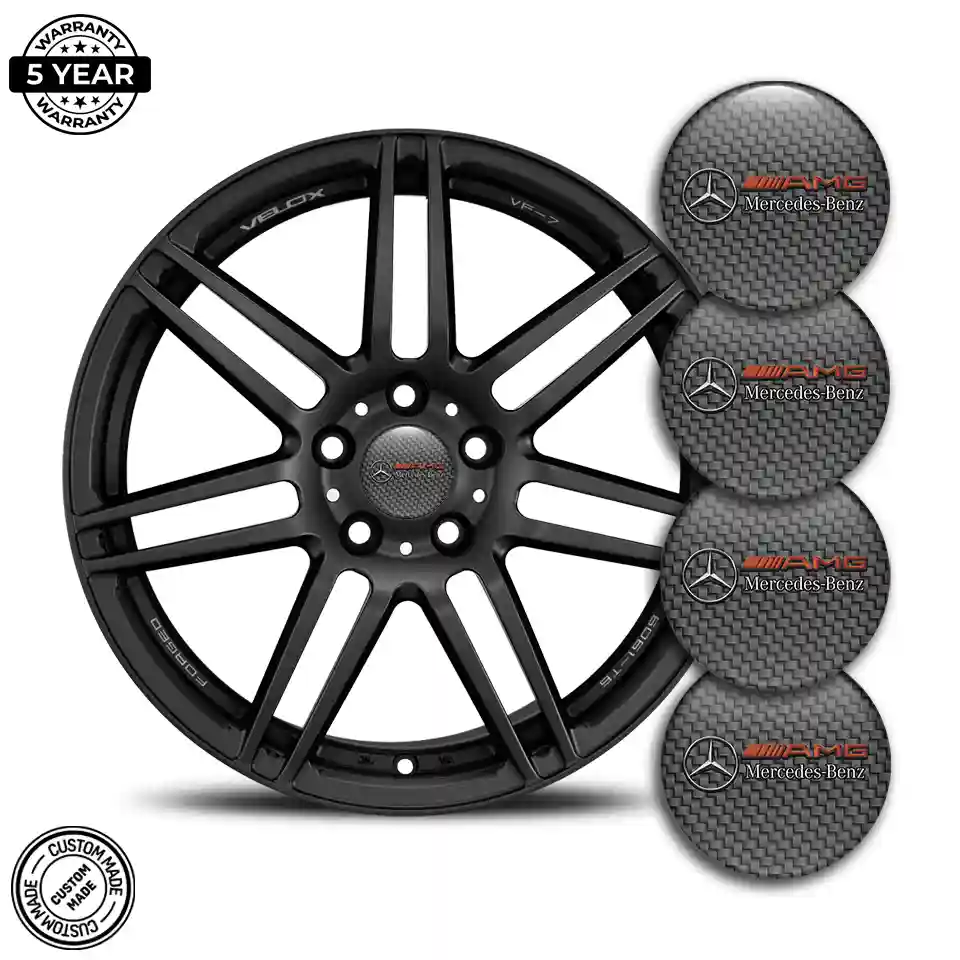 Mercedes AMG Domed Sticker Self-Adhesive High Quality