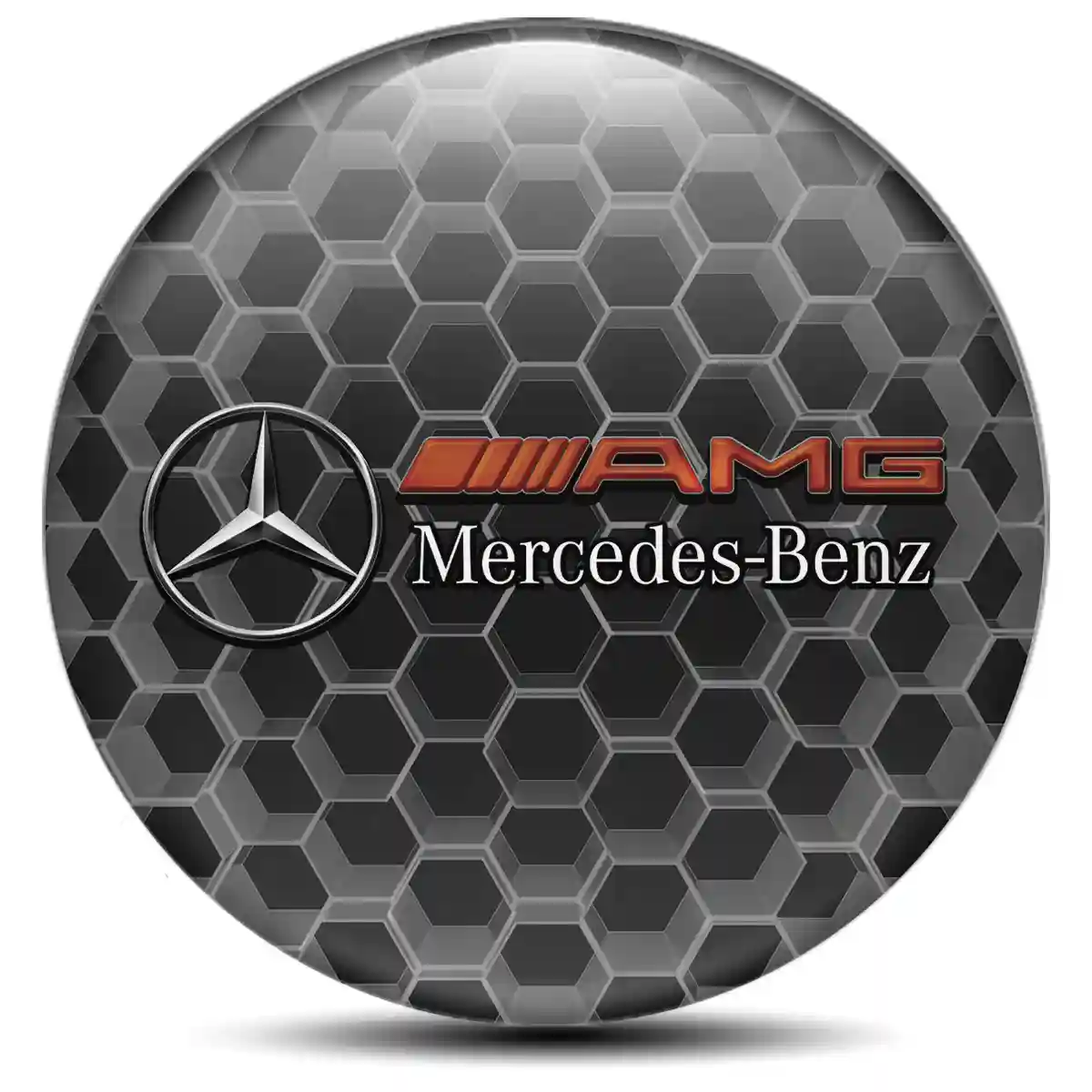 Mercedes AMG Domed Sticker Self-Adhesive Stylish Design