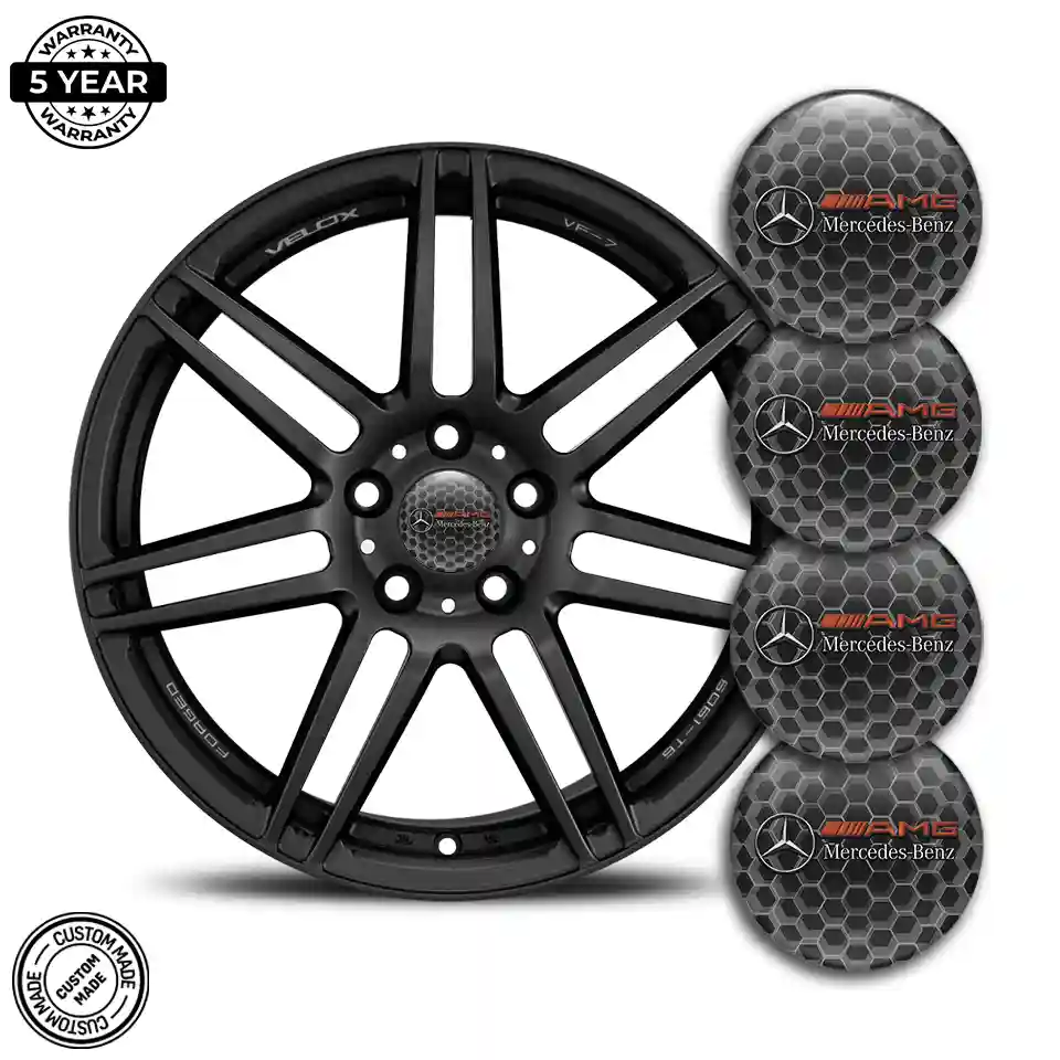 Mercedes AMG Domed Sticker Self-Adhesive Stylish Design