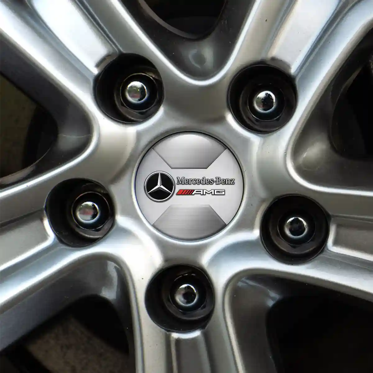 Mercedes AMG Emblem Badge Self-Adhesive Premium Quality