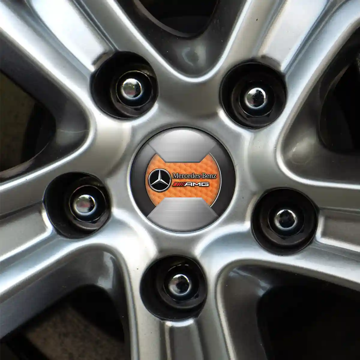 Mercedes AMG Emblem Epoxy Self-Adhesive Premium Quality