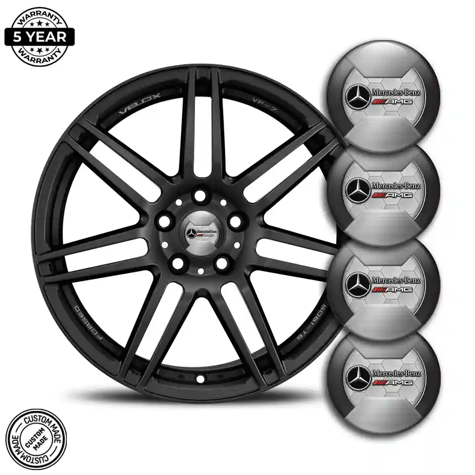 Mercedes AMG Emblem Wheel Center Caps Exterior Design