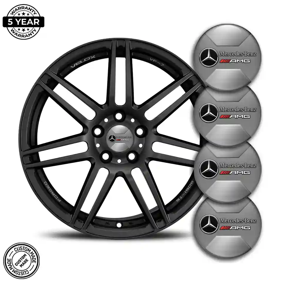 Mercedes AMG Emblem Wheel Center Caps Self-Adhesive Tuning Car