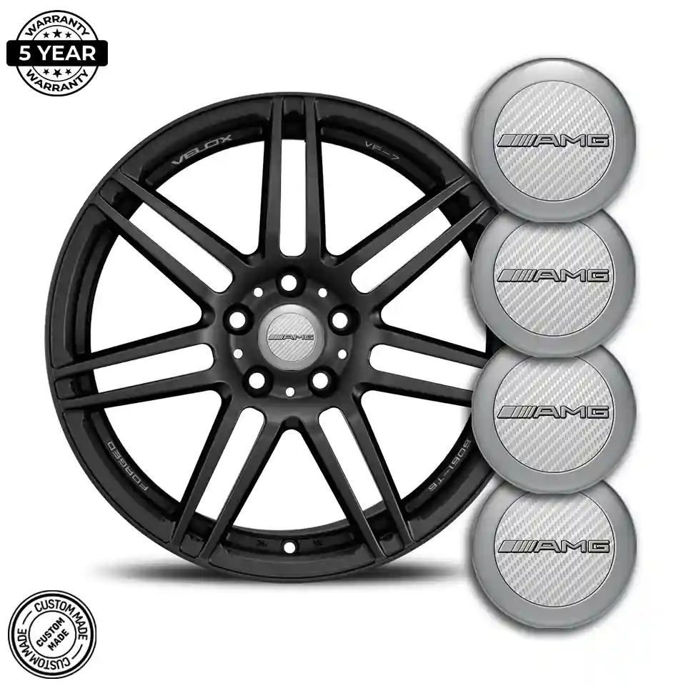 Mercedes AMG Emblem Wheel Center Caps Stylish Design