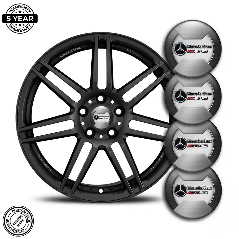 Mercedes AMG Emblem Wheel Center Caps Tuning Car
