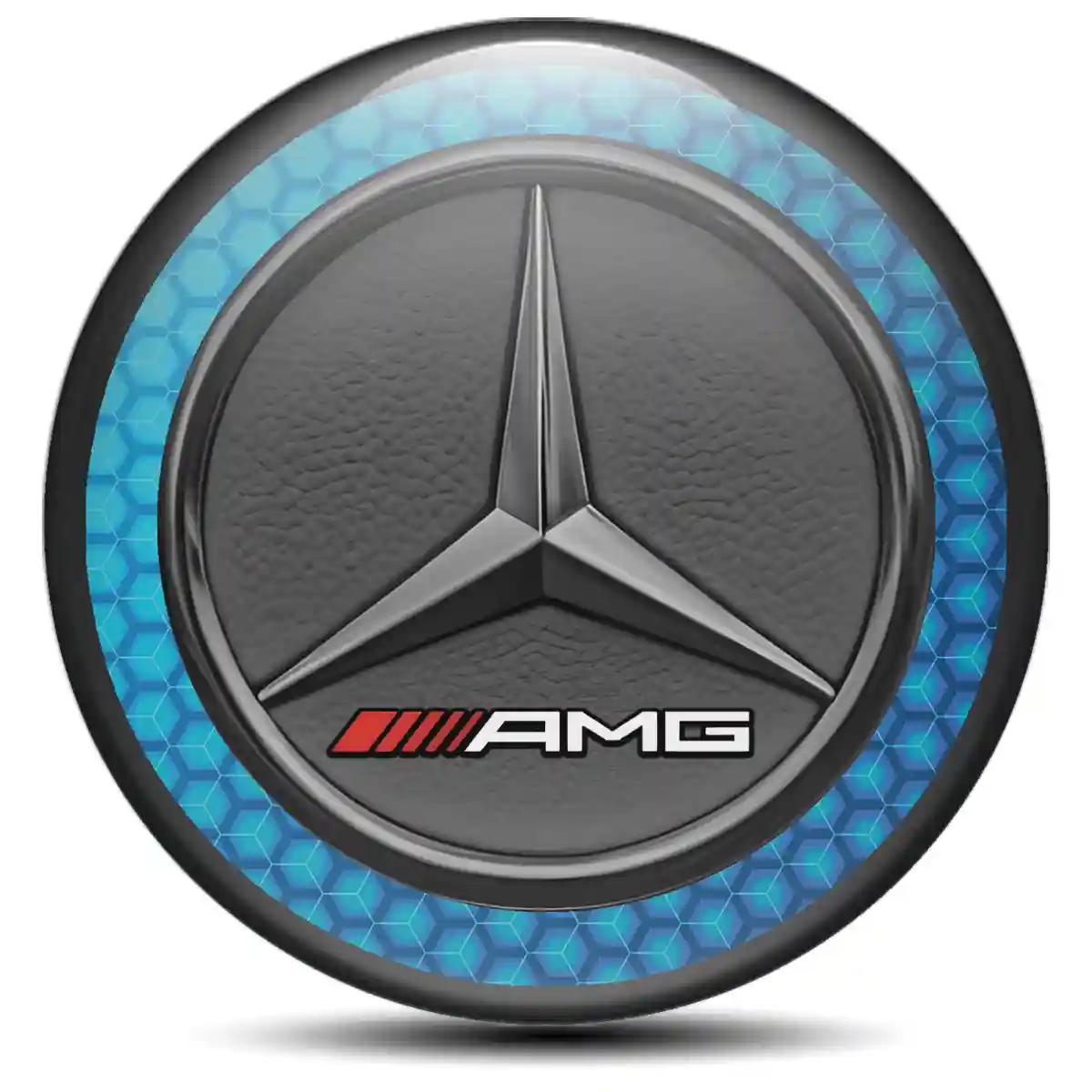 Mercedes AMG Logo Silicone Badge Premium Quality