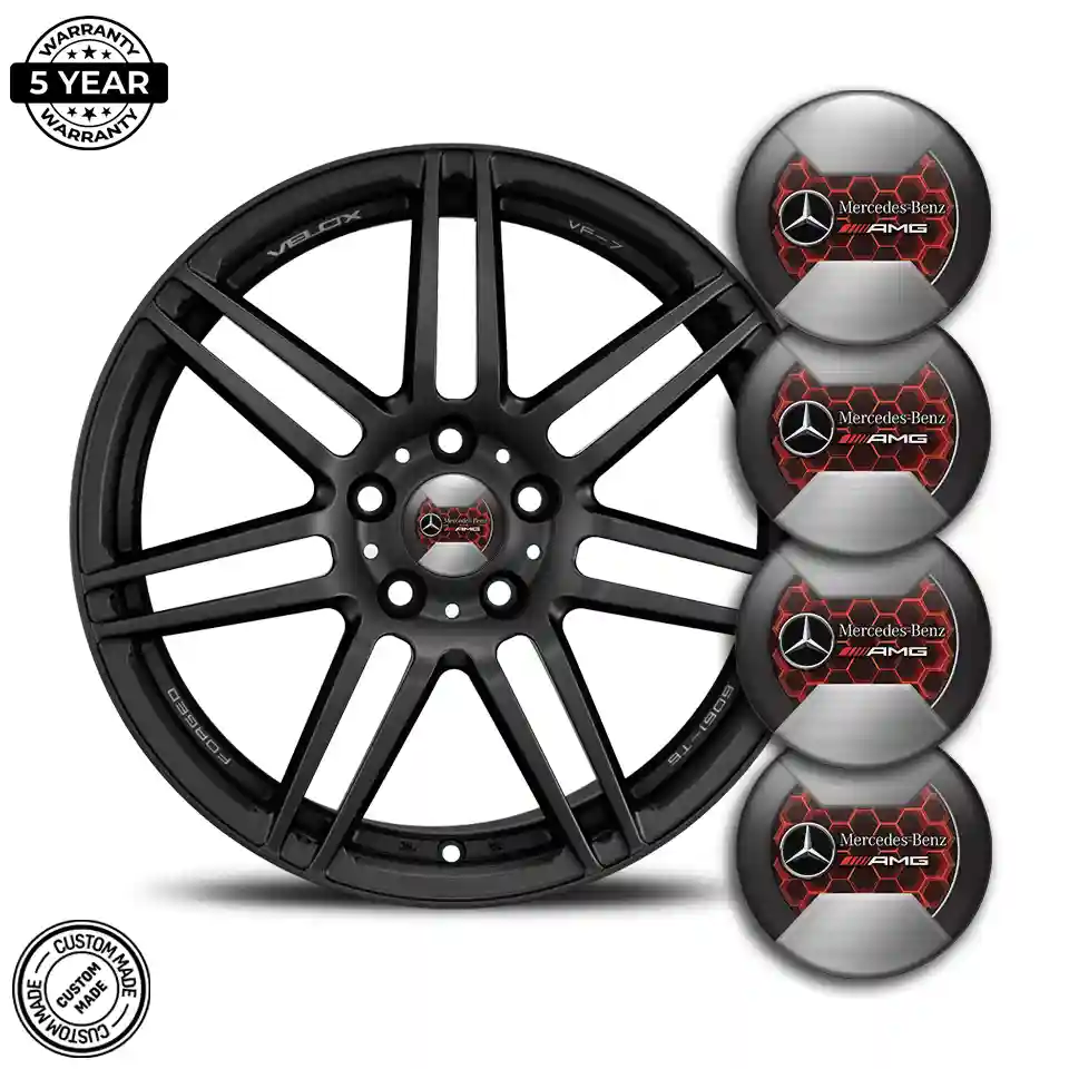 Mercedes AMG Logo Silicone Badge Self-Adhesive Premium Edition