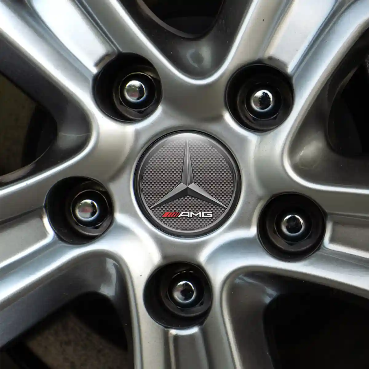 Mercedes AMG Logo Silicone Badge Self-Adhesive Premium Quality