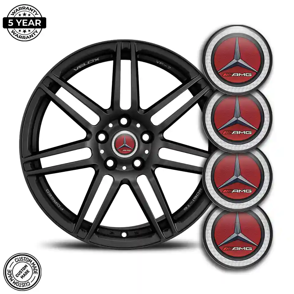 Mercedes AMG Logo Silicone Emblem Self-Adhesive Branded Edition