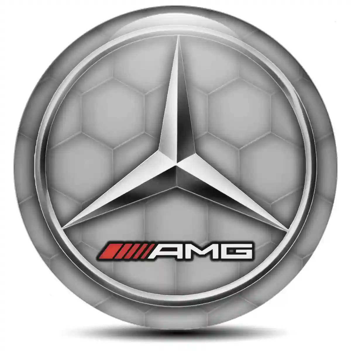 Mercedes AMG Logo Silicone Emblem Self-Adhesive Exterior Design