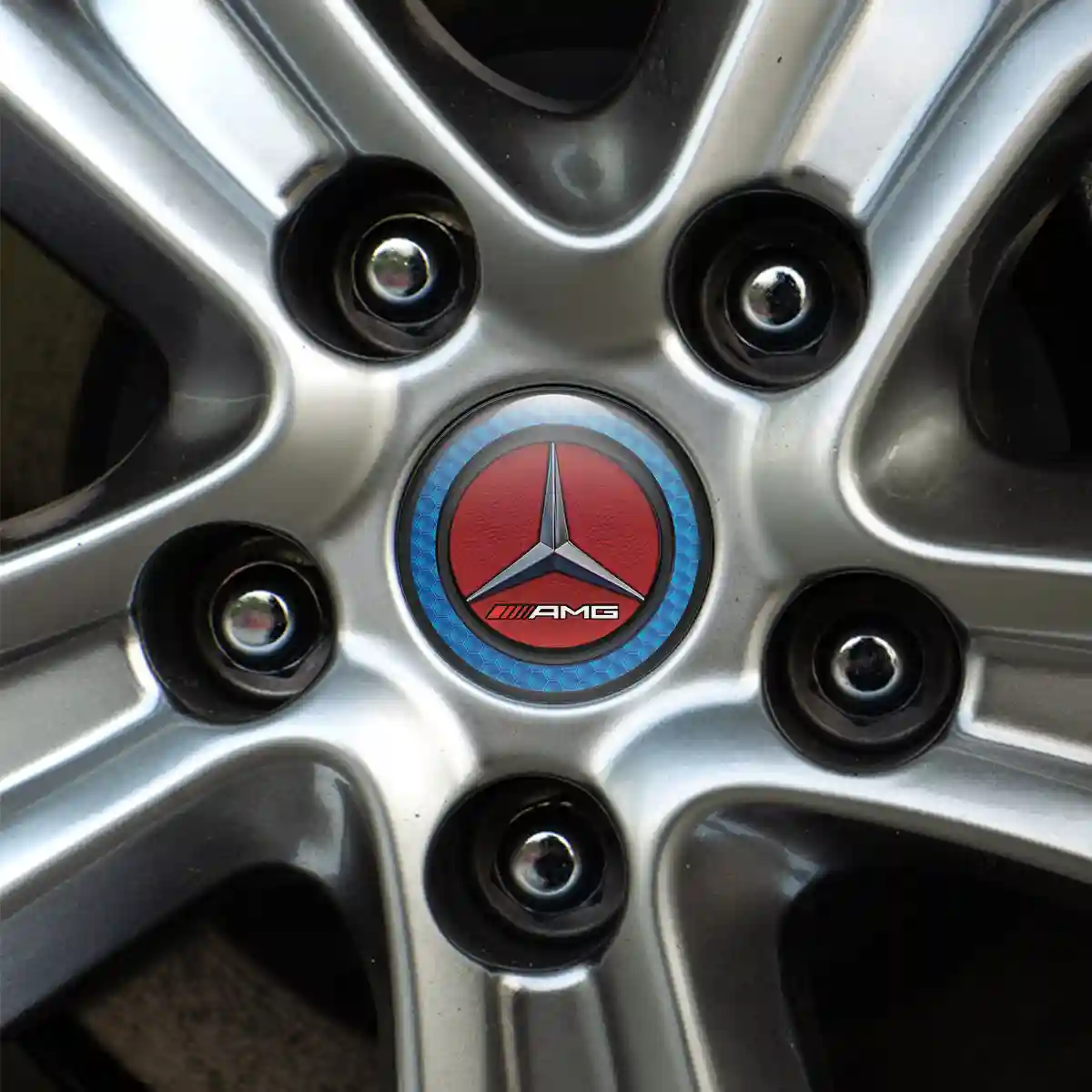 Mercedes AMG Logo Silicone Emblem Self-Adhesive High Quality
