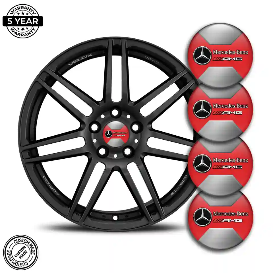 Mercedes AMG Logo Silicone Emblem Self-Adhesive Interior Design