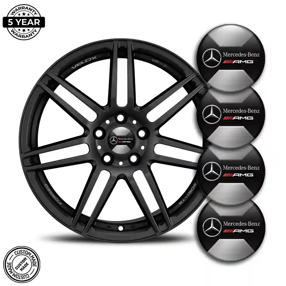 Mercedes AMG Logo Silicone Emblem Self-Adhesive Luxury Edition