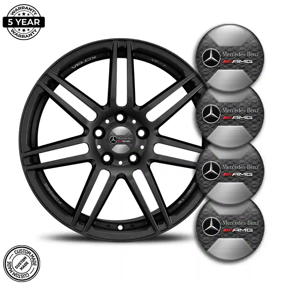Mercedes AMG Logo Silicone Emblem Self-Adhesive Premium Quality