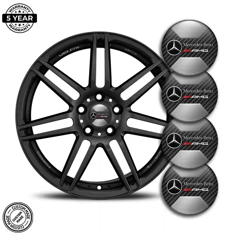 Mercedes AMG Logo Silicone Sticker Interior Design