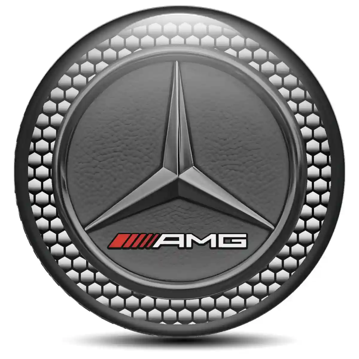Mercedes AMG Logo Silicone Sticker Self-Adhesive Premium Resin