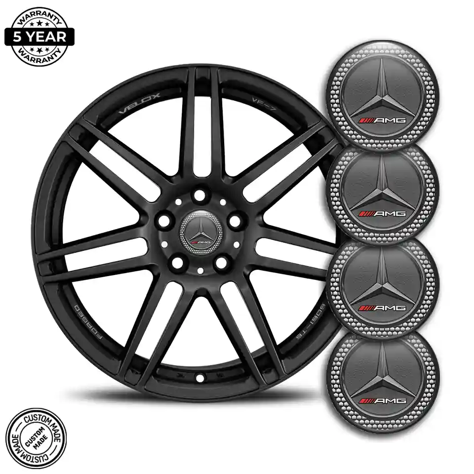 Mercedes AMG Logo Silicone Sticker Self-Adhesive Premium Resin