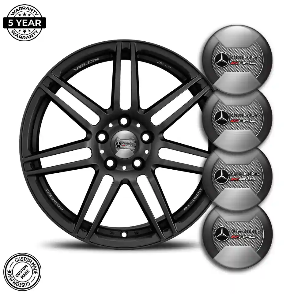 Mercedes AMG Logo Silicone Sticker Self-Adhesive Stylish Design