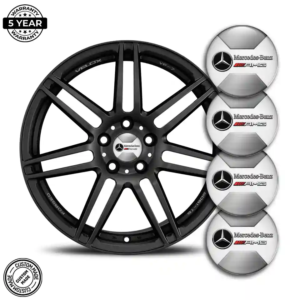 Mercedes AMG Logo Silicone Sticker Stylish Design