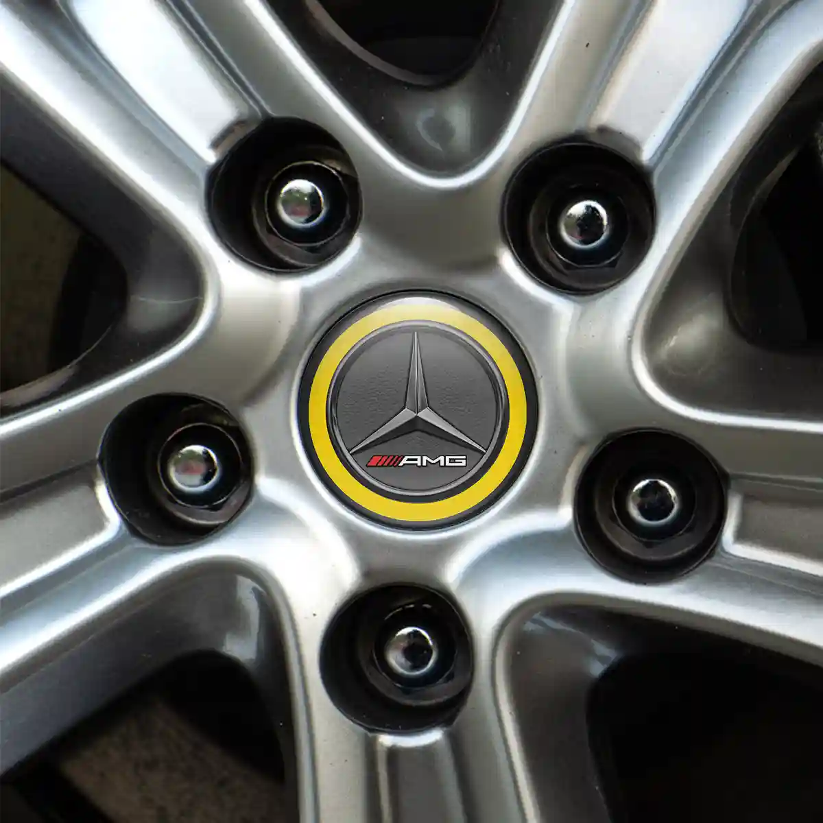 Mercedes AMG Wheel Emblem Self-Adhesive Premium Quality