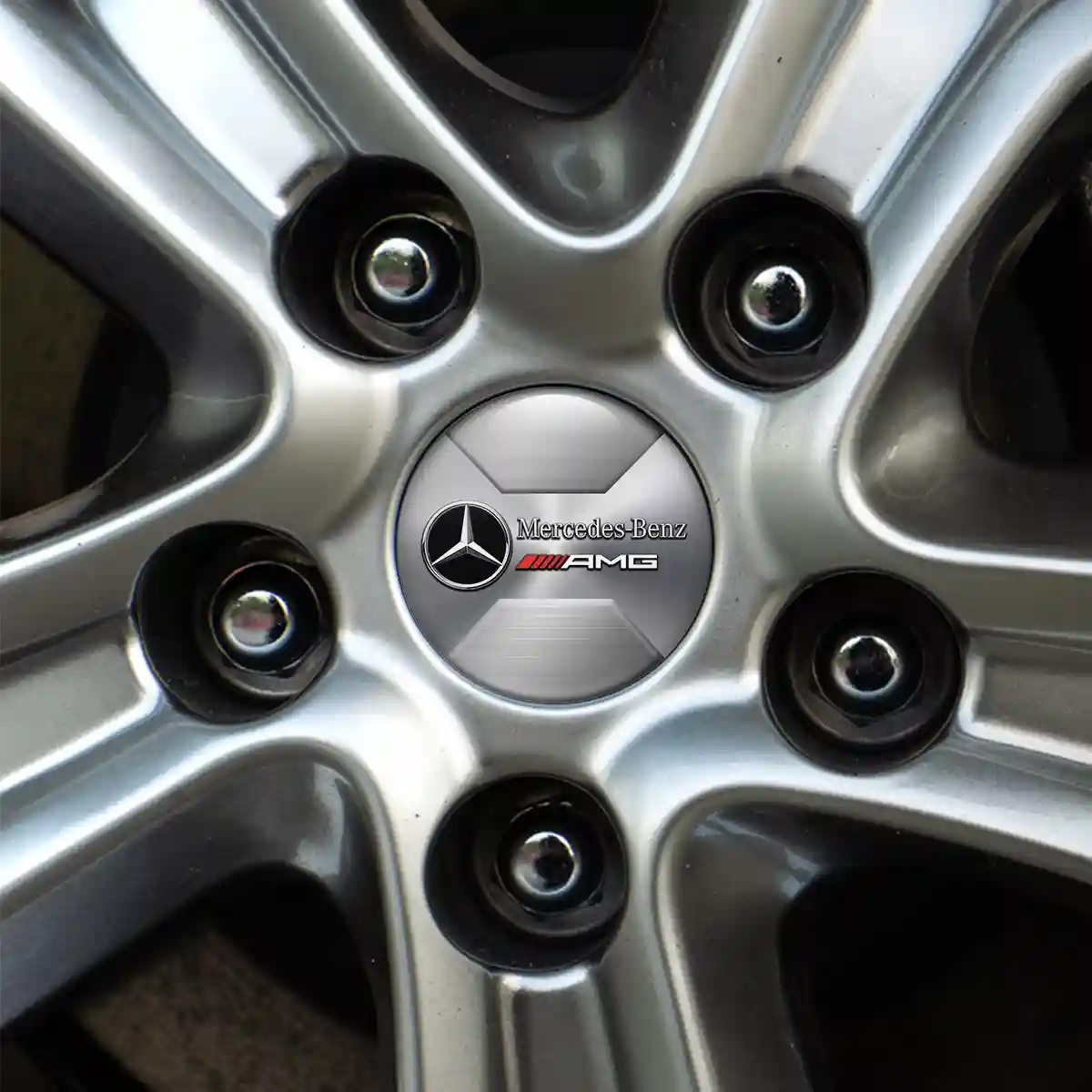 Mercedes AMG Wheel Emblems Stylish Design