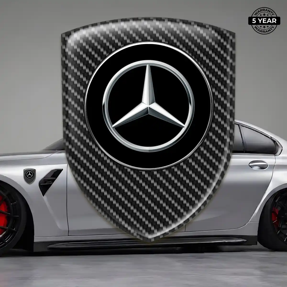 Mercedes Automotive Emblem Sticker Prestige Line