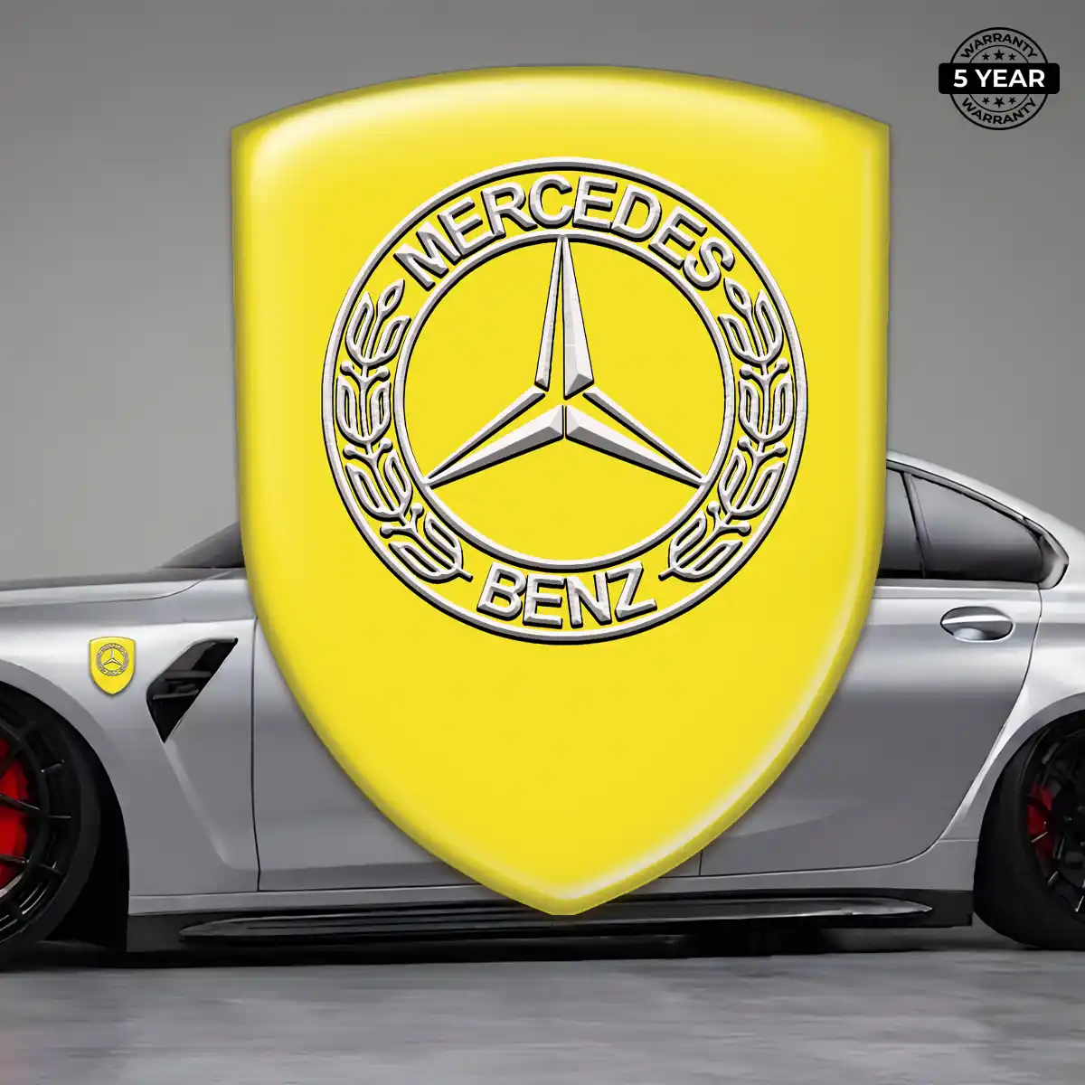Mercedes Automotive Emblem Sticker Prime Quality